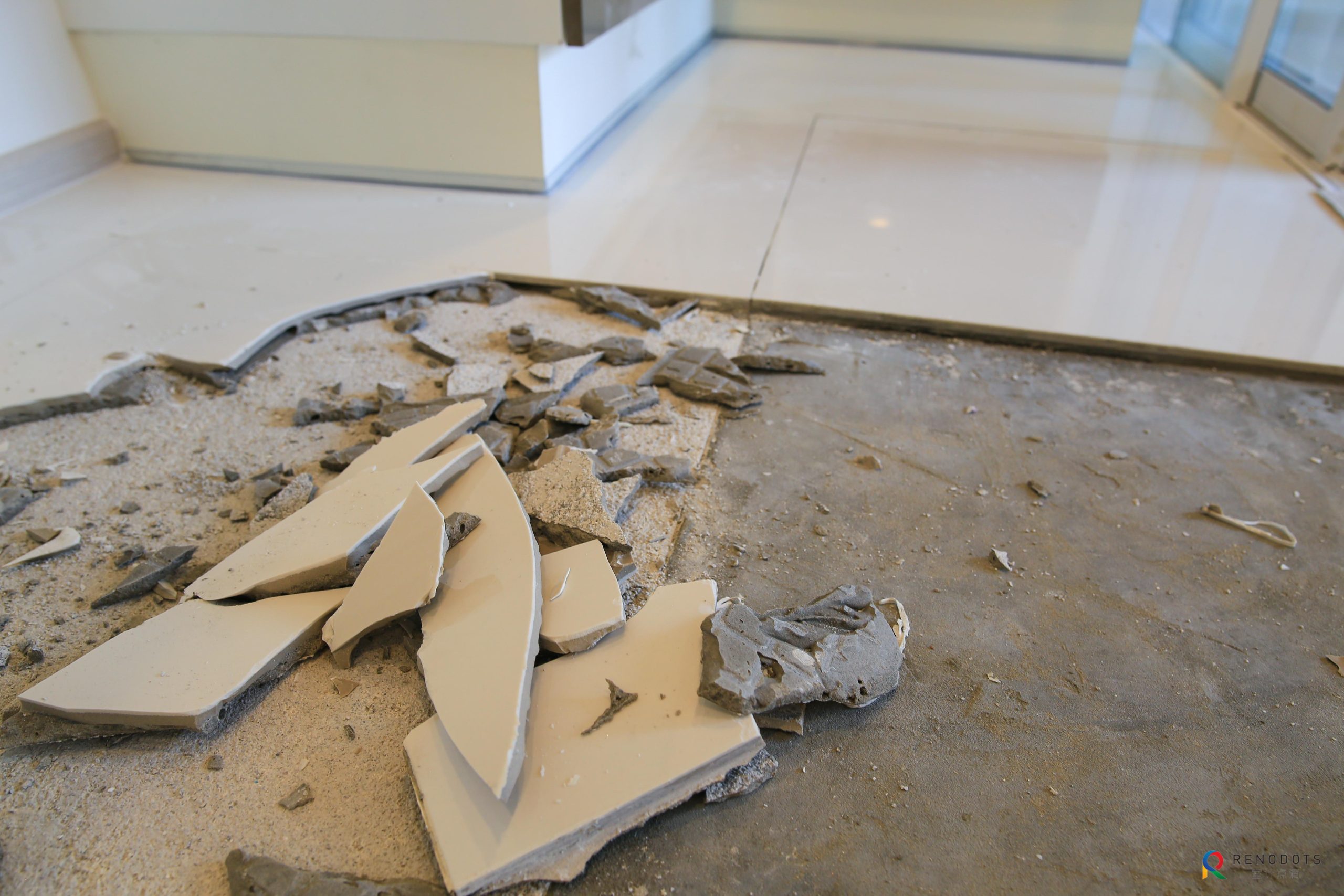 Floor and tile hacking Residential Renovation