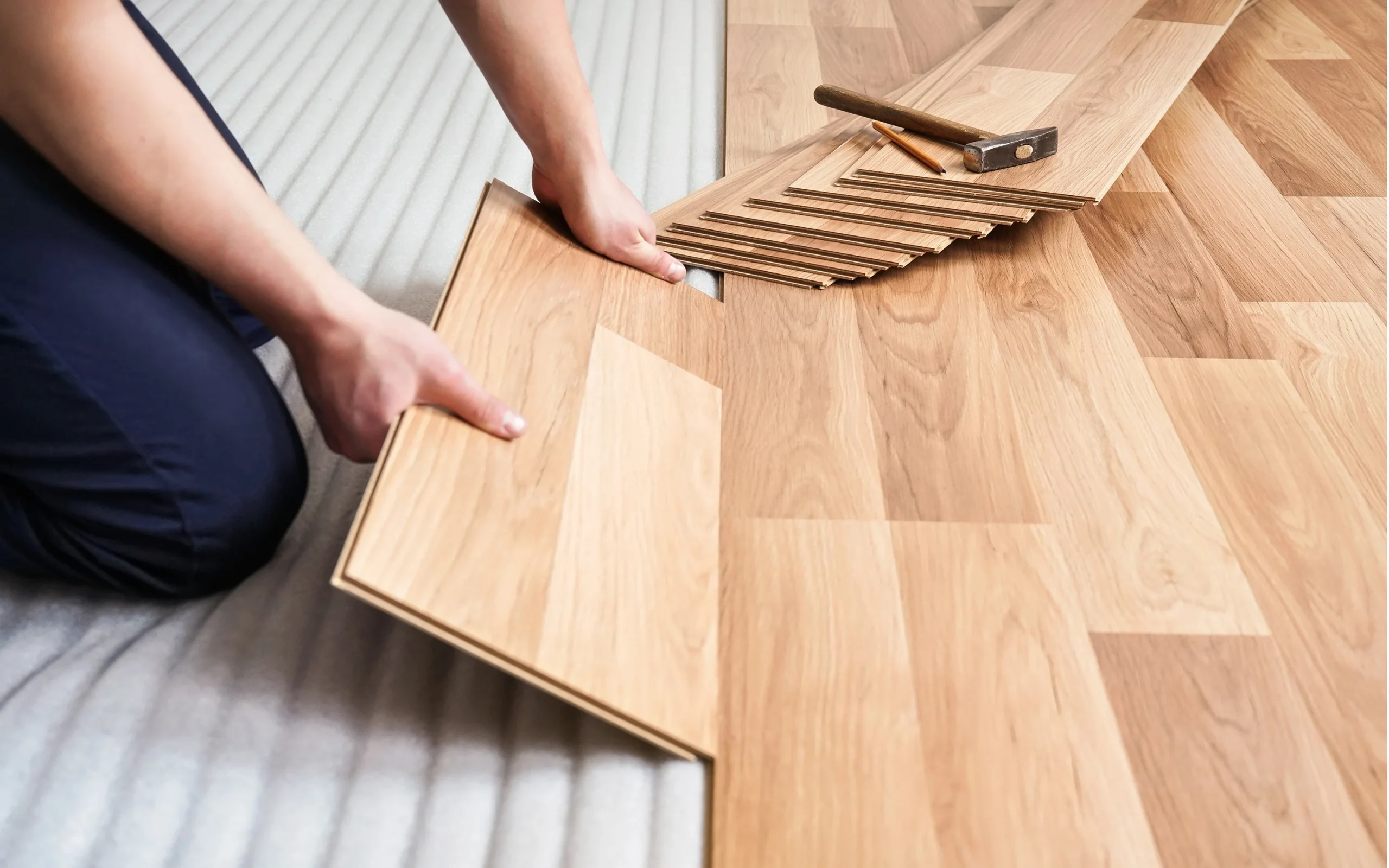 SPC flooring installation